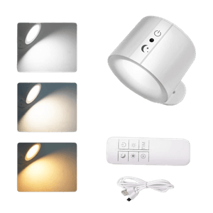 Luz De Pared Led Recargable 3 Tonos Con Control