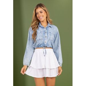 Falda Corta Mujer Blanco Mp 110536