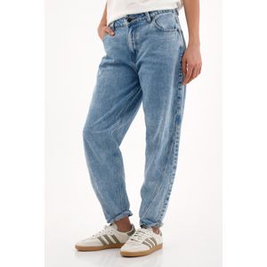 Jean Boyfriend tiro medio azul para mujer