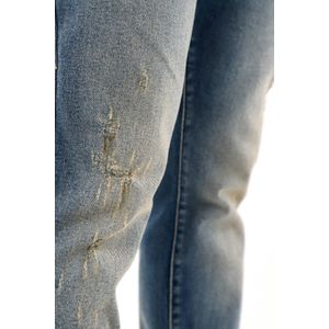 Jean Skinny tiro medio azul para hombre