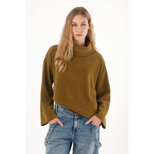 Buzo en corduroy amplio verde para mujer