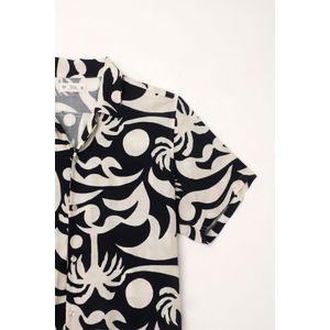 Camisa tipo bowling con estampado de chiles para hombre