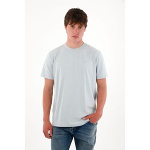 Camiseta básica con mini print azul para hombre
