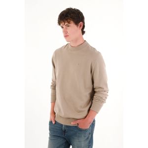 Buzo cuello redondo de diseño cerrado gris para hombre