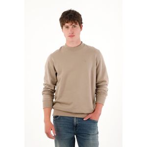Buzo cuello redondo de diseño cerrado gris para hombre