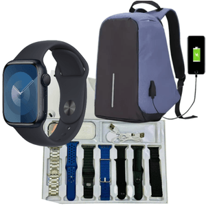 Combo Bolso Antirrobo Azul + Combo V11 Clasic Negro + Audifonos