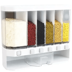 Dispensador De Granos Y Organizador X6 Compartimentos