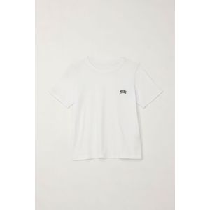 Camiseta con estampado en algodón 100% blanca para niño