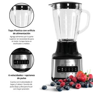 Licuadora KALLEY K-MLV6BSS 8 Funciones – Negro
