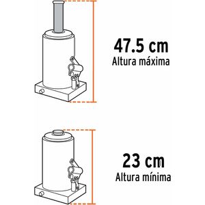 Gato hidráulico de botella de 16 toneladas Truper