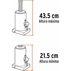 Gato hidráulico de botella de 6 toneladas Truper