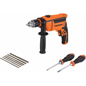 Combo rotomartillo 600W con brocas y desarmadores Truper