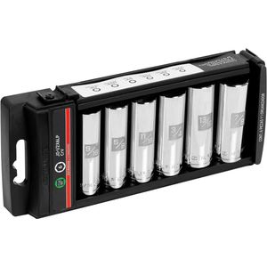 Juego 6 dados largos cuadro 1/2" mm Truper
