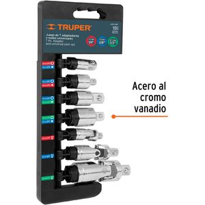 Juego de 7 piezas de adaptadores y nudos universales Truper