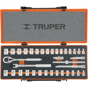 Juego de autoclé de 36 piezas mixto, 3/8"Truper JD-3/8X36MP