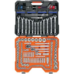 Truper JD-199MP, Juego de autoclé de 199 piezas mixto, 1/4", 3/8" y 1/2"