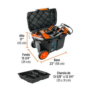Caja herramienta, plástica, 23' TRUPER CHP-23R