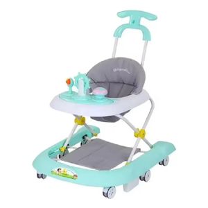 Caminador Con Guia Andadera Bebes Musical Luces Tapete 944C Verde