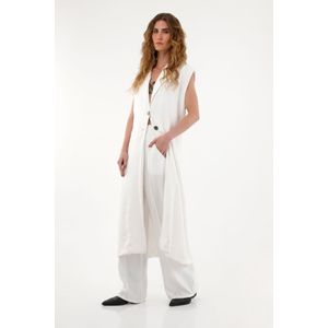 Kimono largo blanco manga sisa para mujer