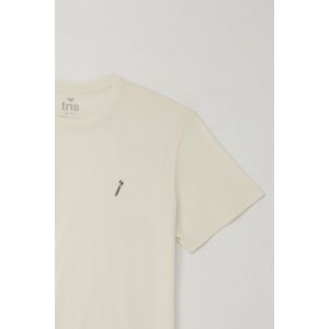Camiseta básica con mini print crudo para hombre