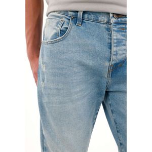 Jean Skinny con desgastes azul medio para hombre