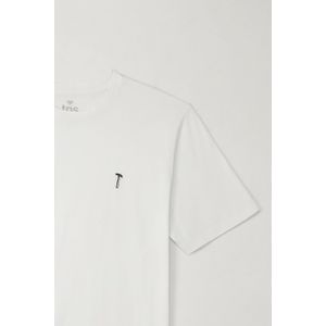 Camiseta básica de silueta regular blanca para hombre