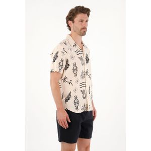 Camisa tipo bowling con estampado para hombre