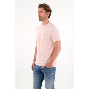 Camiseta en tela con textura rosada para hombre