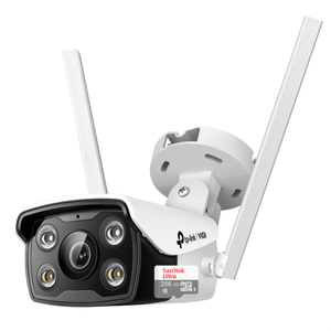 Cámara Wifi Exterior Bullet 4mp Tp-link Vigi C340-W + 256GB