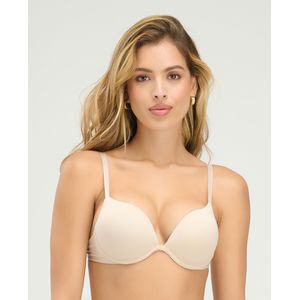 Brasier Doble Realce Escote Profundo Natural 49480