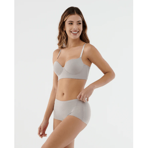 Brasier realce natural Sin arcos Copa interna Cargaderas graduables Gris 47080