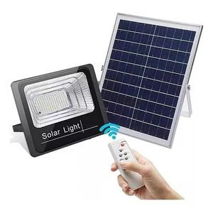 Reflector Led Con Panel Solar 100w Luz Blanca