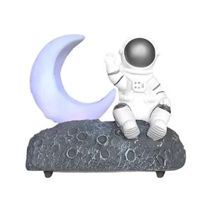 Parlante Bluetooth Con Luz Nocturna LED Astronauta y Luna