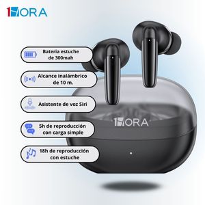Audifonos Inalambricos 1HORA AUT207 - Negros