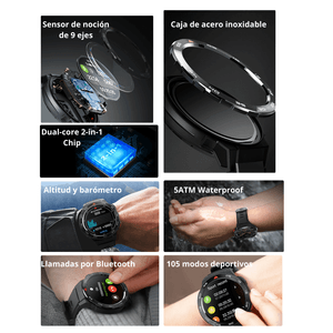 Reloj Inteligente Mibro Watch GS Pro Pantalla AMOLED – Negro