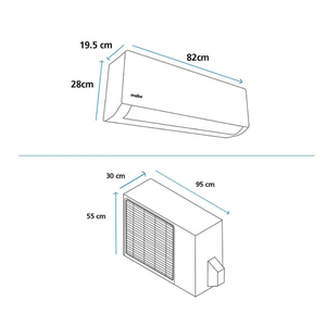 Aire Acondicionado MABE 12000 BTU Tipo Split Convencional 220V Blanco