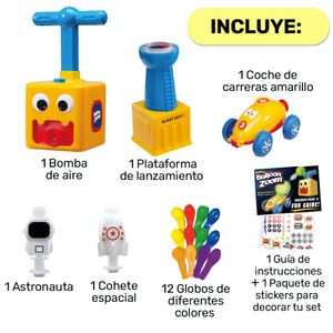 Kit de juguetes impulsados por globos Balloon Zoom