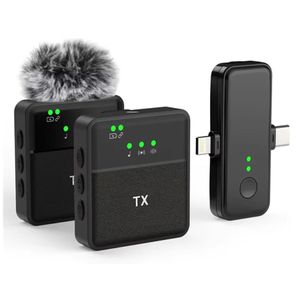Micrófono de Solapa Inalámbrico Doble Sx31 Iphone Tipo C