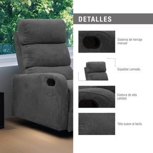 Silla Reclinable Elite Living Pekin 106x73x80 Nakano Humo