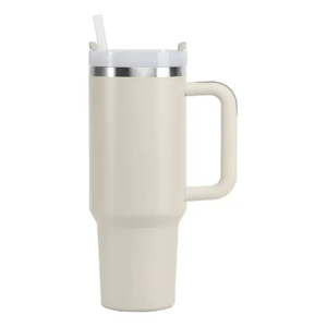 Termo Vaso Conserva Temperatura 1.2 L Acero Inoxidable Con Pitillo Beige Cream Innovo Flask