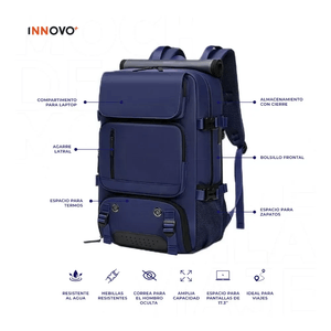 Bolso Morral Maleta Viajero Oficina Escolar Universitario Deportivo Todo En 1 Impermeable Con Soporte De Laptop Innovo
