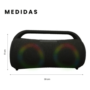 Parlante Portable Recargable Resiste Salpicaduras Tws Bluetooth Mp3 Luces Rgb Negro Bass Innovo B27