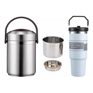 Porta Comidas Lonchera Térmico Con Termo Doble Boquilla Innovo