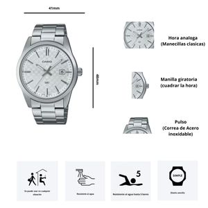 Reloj Casio MTP-VD03D-7A Diseño Sencillo