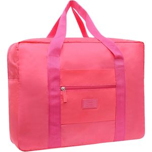 Maleta Bolsa De Viaje Ligera Plegable Sencilla Semi Impermeable Rosa