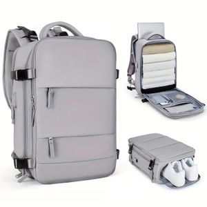 Maleta Equipaje Mano Para Viaje Multifuncional Grande Gris