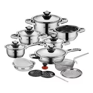 Bateria De Ollas Acero Quirurgico Hoffman Germany 21 Piezas