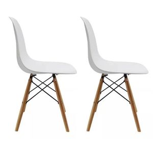 Set X2 Sillas Eames para Sala/comedor Blanca