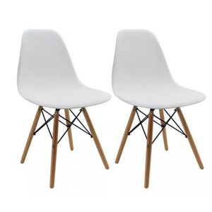 Set X2 Sillas Eames para Sala/comedor Blanca