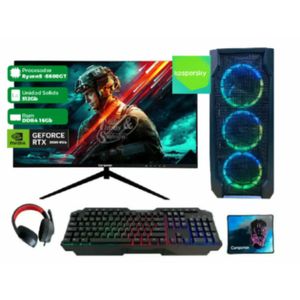 CPU Compumax Ryzen 5-5600GT 16GB SSD 500GB Asus RTX3050 6GB Monitor 24"